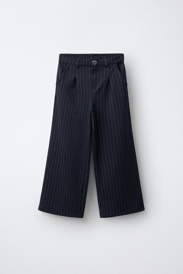 PINSTRIPED TROUSERS - Navy blue by Zara - Image 0