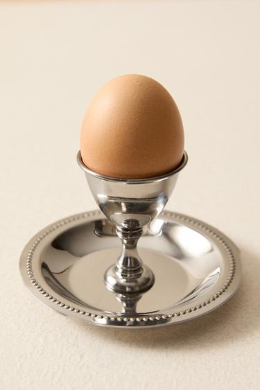 STEEL EGG CUP WITH PLATE - Steel by Zara