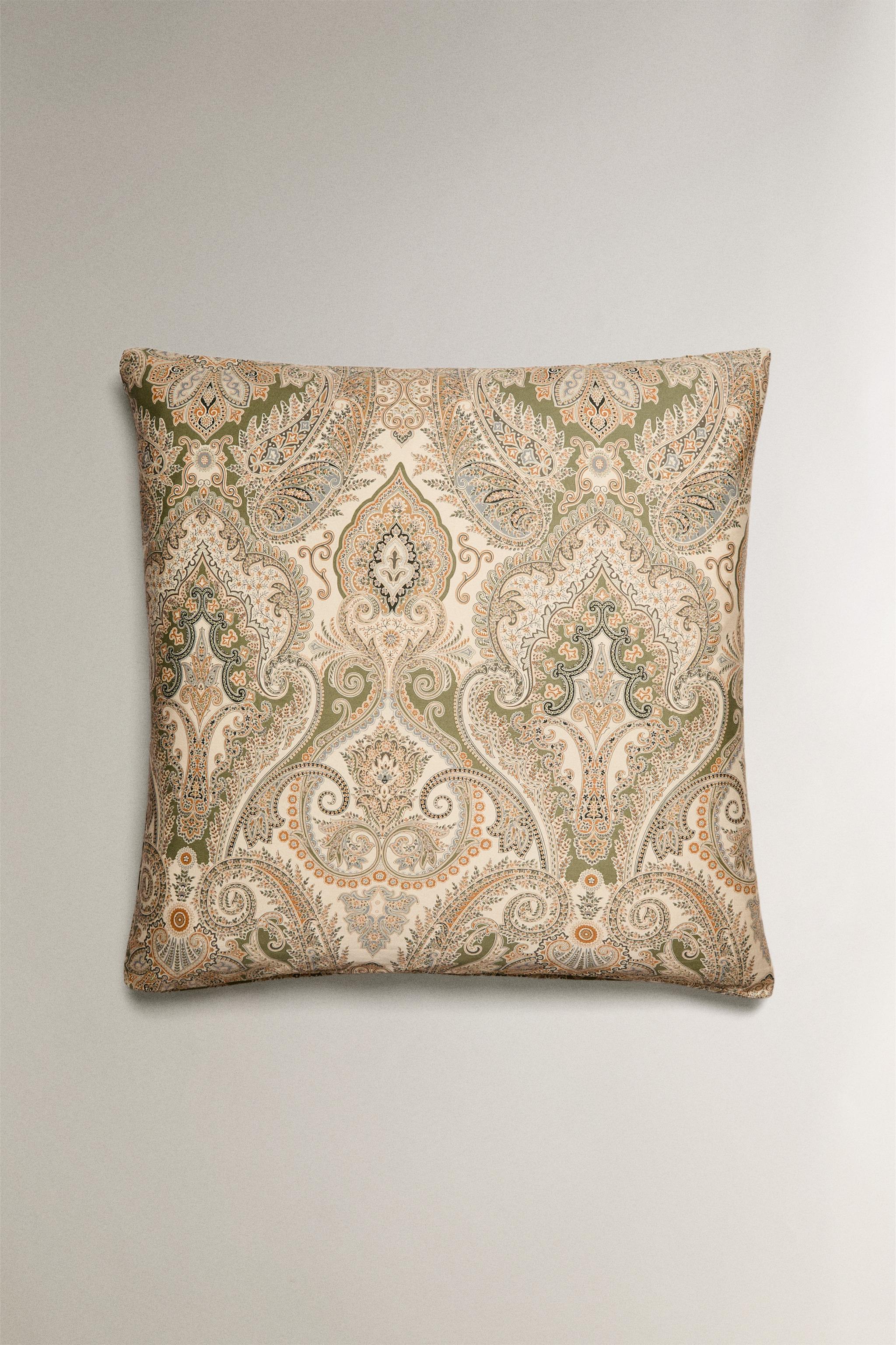 PAISLEY SATEEN COTTON PILLOWCASE (300 THREAD COUNT)