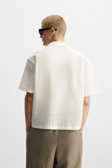 GEOMETRIC JACQUARD SHIRT - Ecru by Zara - Image 2