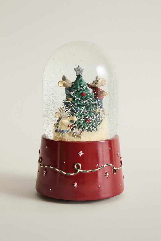 Zara SNOW GLOBE CHRISTMAS TREE DECORATION - Multicolored - Image 0