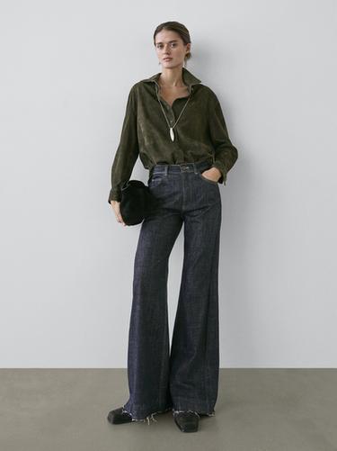 Zara Flared high-waist jeans - Blue - Image 0