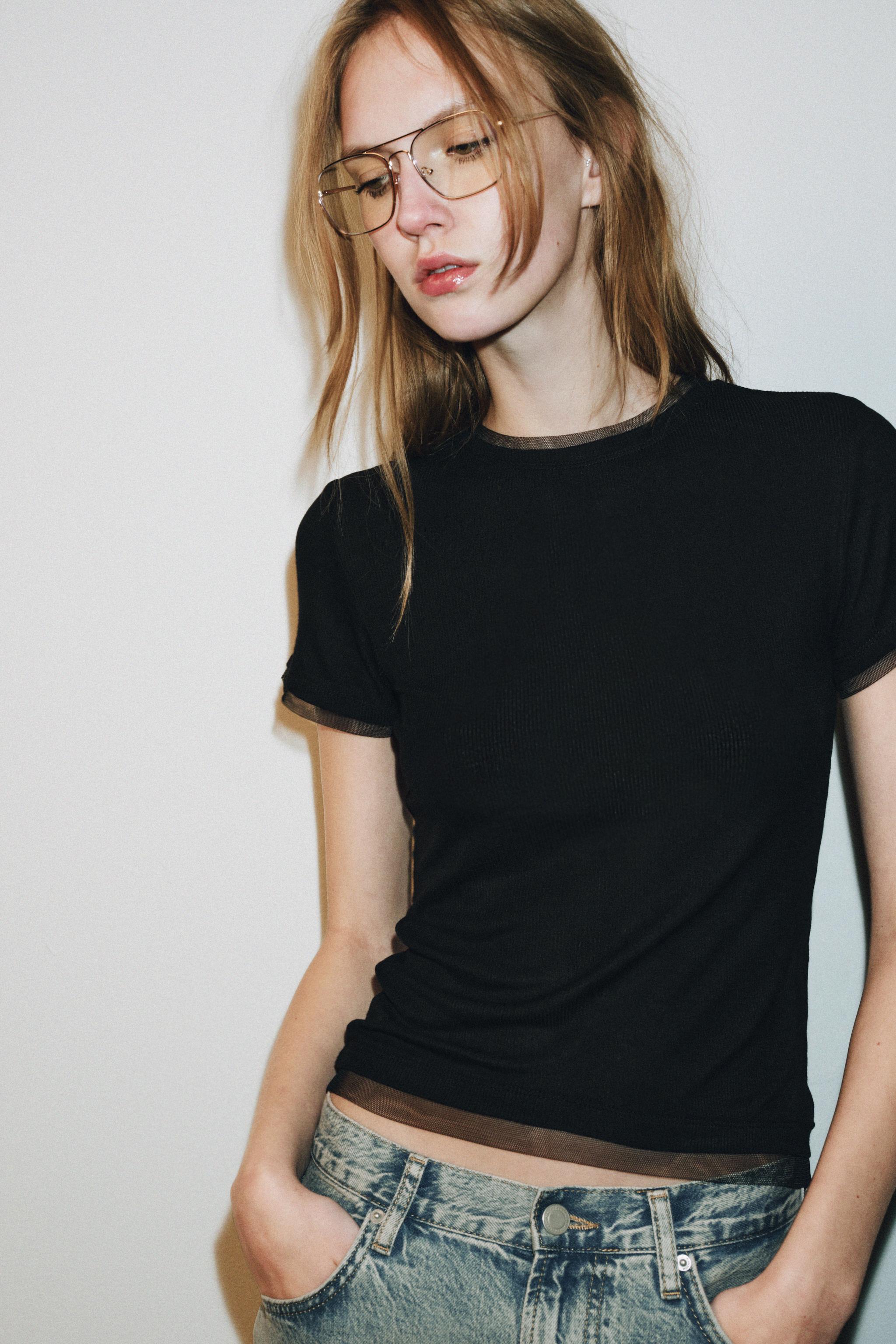COMBINED TULLE T-SHIRT