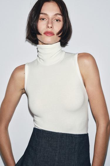 BODY BÁSICO CUELLO ALTO - Crudo de Zara