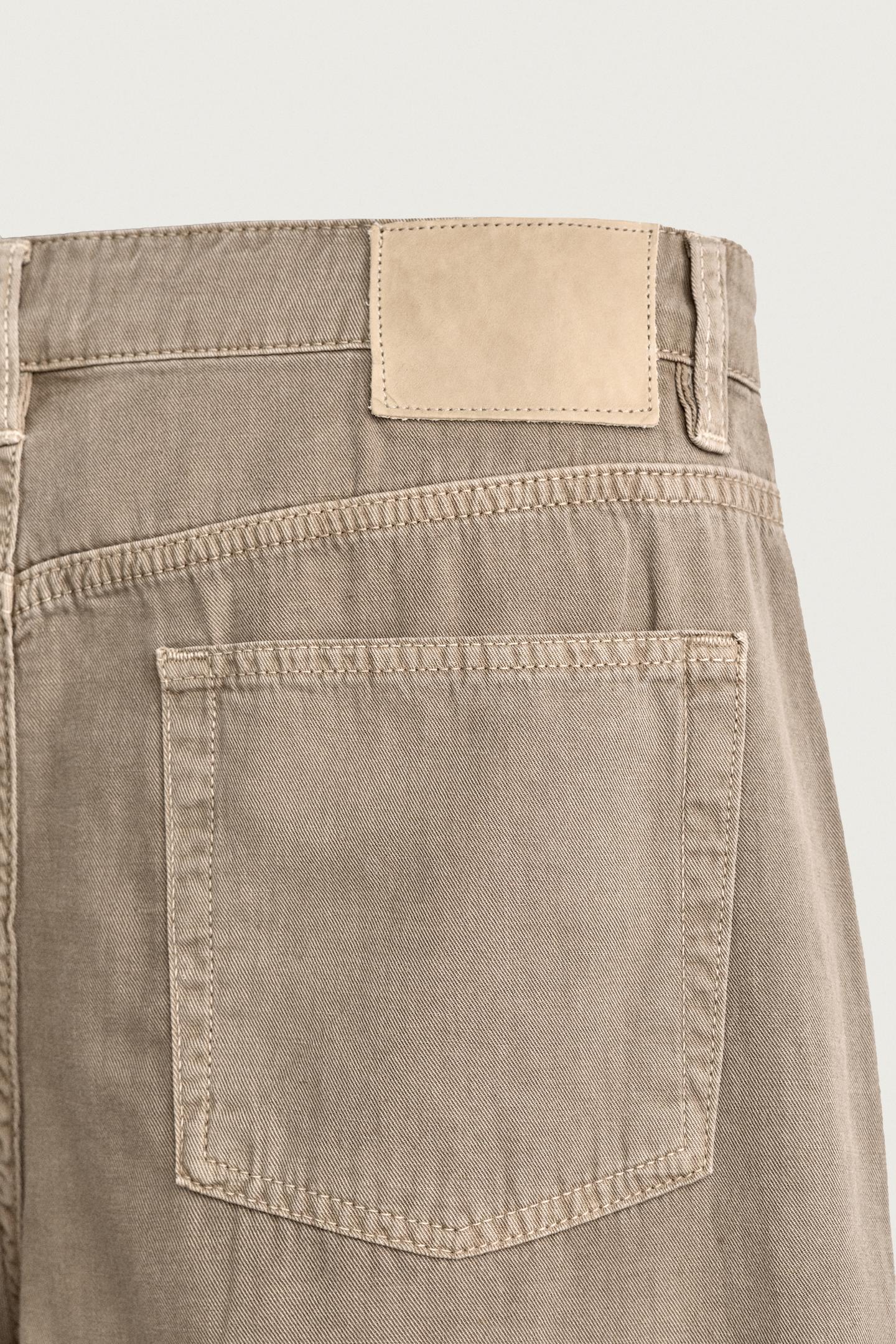 Мужские джинсы Zara Straight Fit, цвет: Светлый коричневый — фото 10