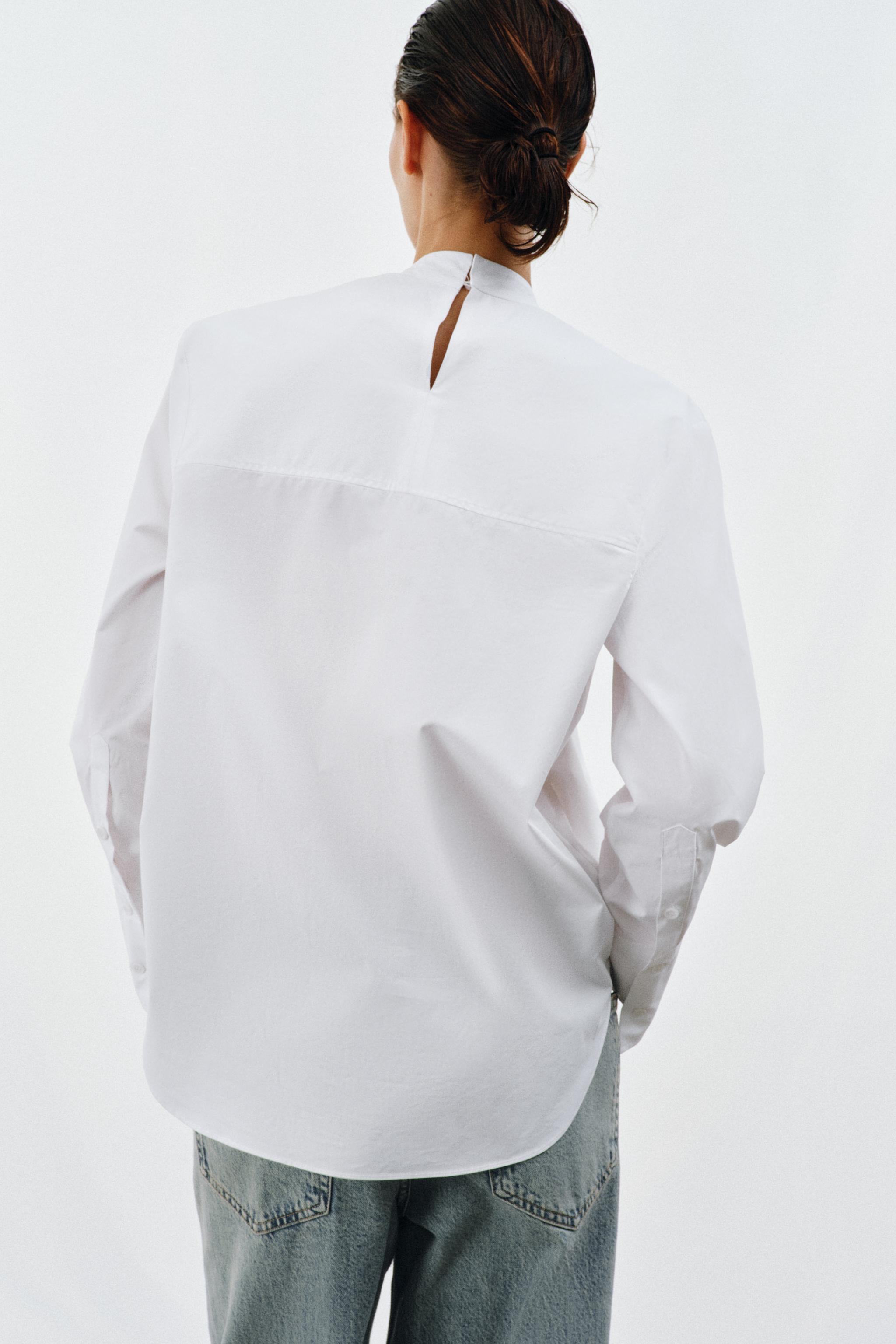 TIED POPLIN SHIRT ZW COLLECTION - White | ZARA Canada