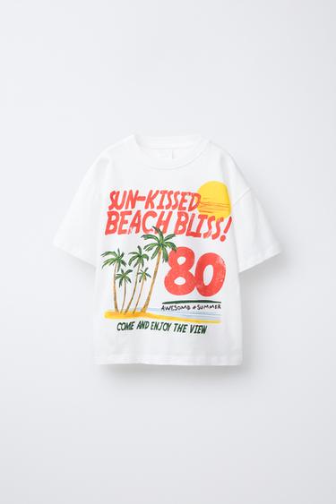 Zara PRINTED T-SHIRT - White - Image 0