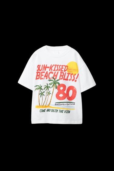 CAMISETA ESTAMPADA - Blanco de Zara - Imagen 0