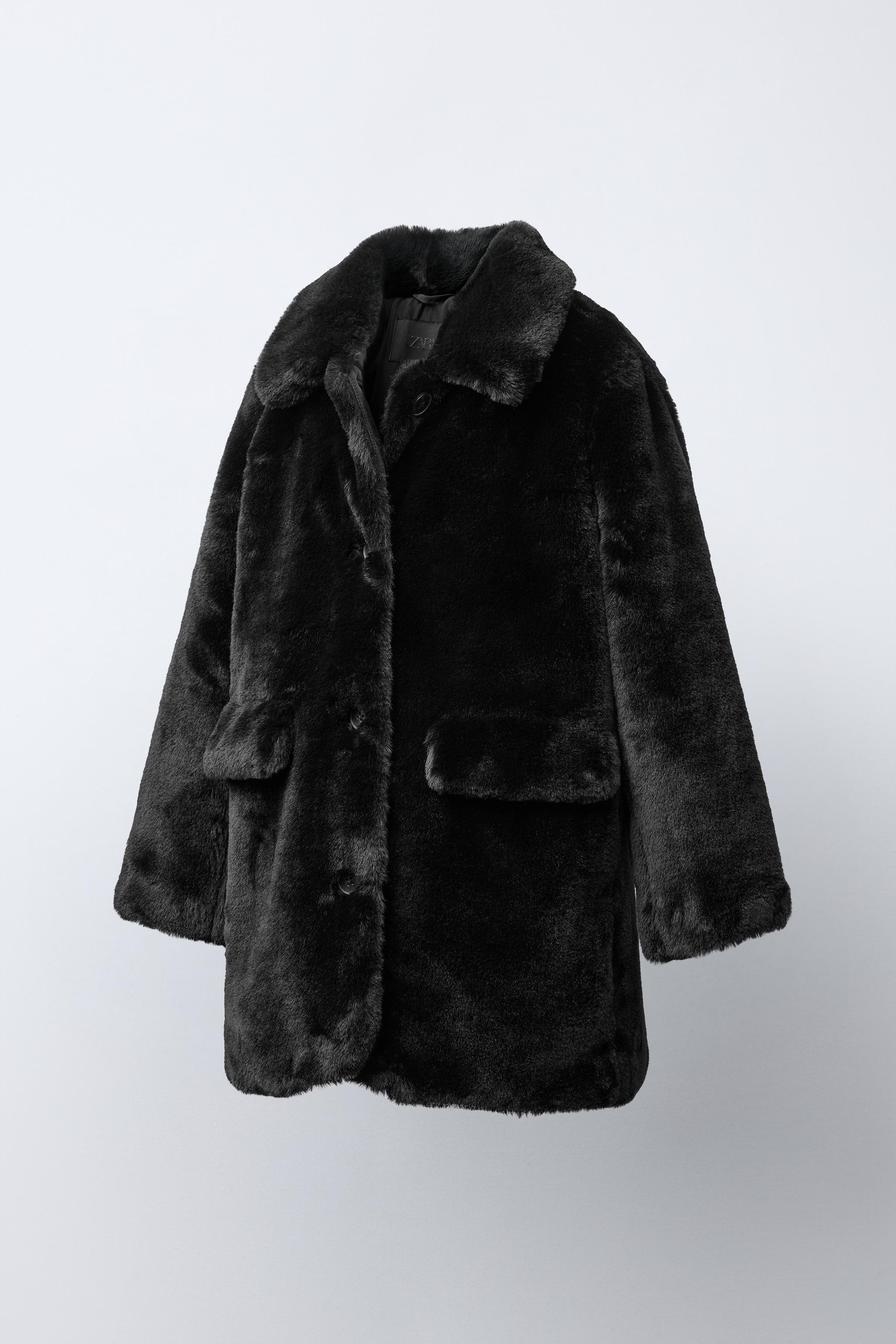 LONG FAUX FUR COAT