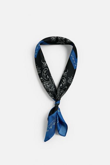 PAISLEY PRINT BANDANA - Bluish by Zara