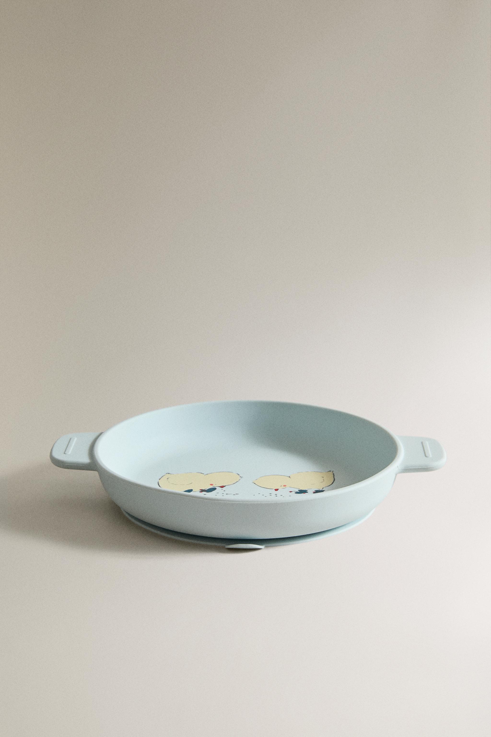 KIDS’ SILICONE CHICK PLATE — Blue
