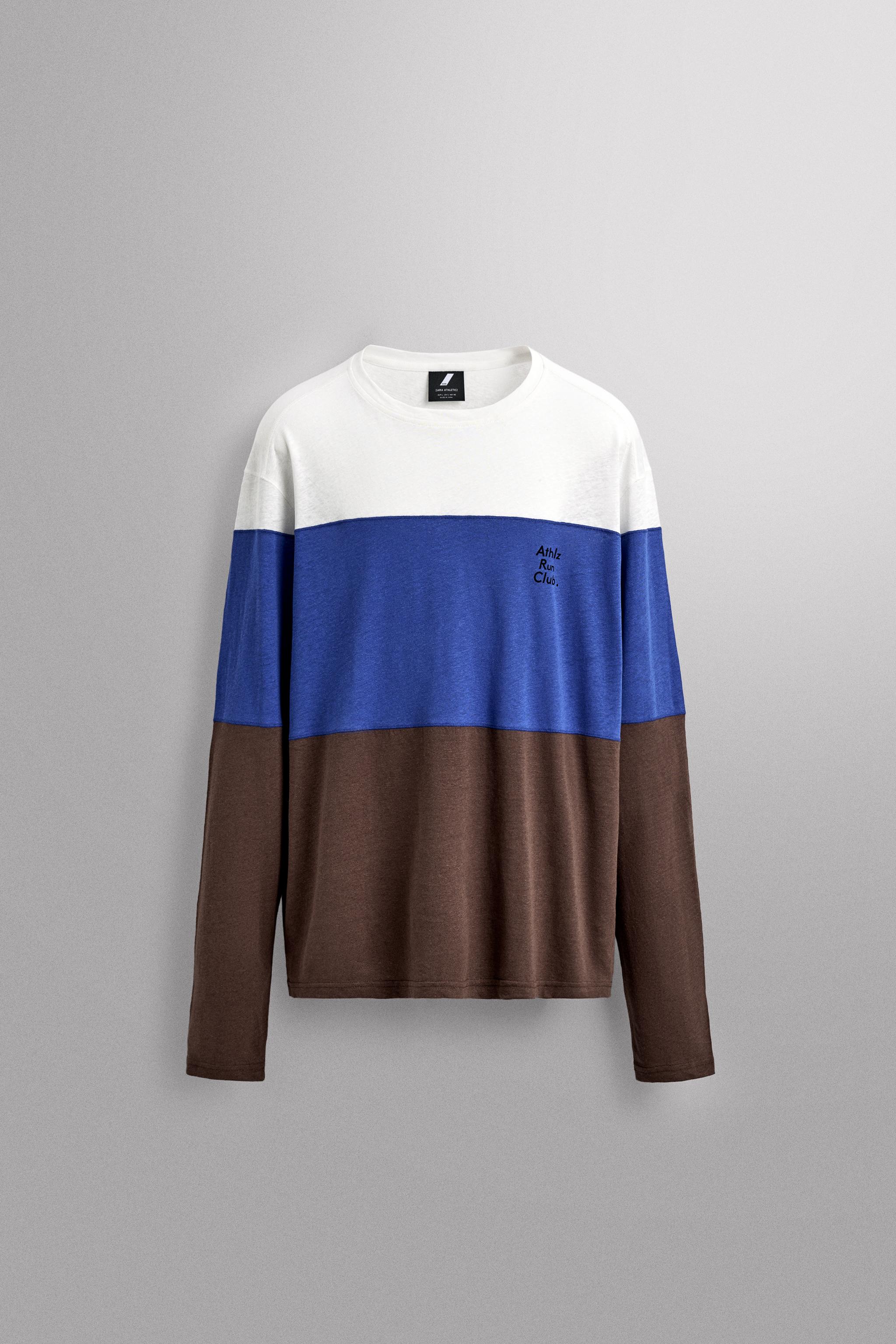 LINEN - COTTON COLOR BLOCK T-SHIRT - various | ZARA United