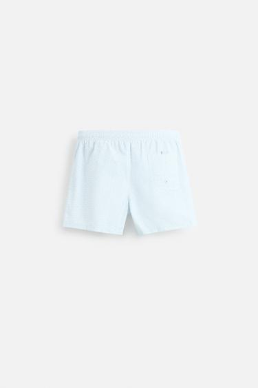 PRINTED REGULAR SWIMMING TRUNKS - Sky blue by Zara - Image 7