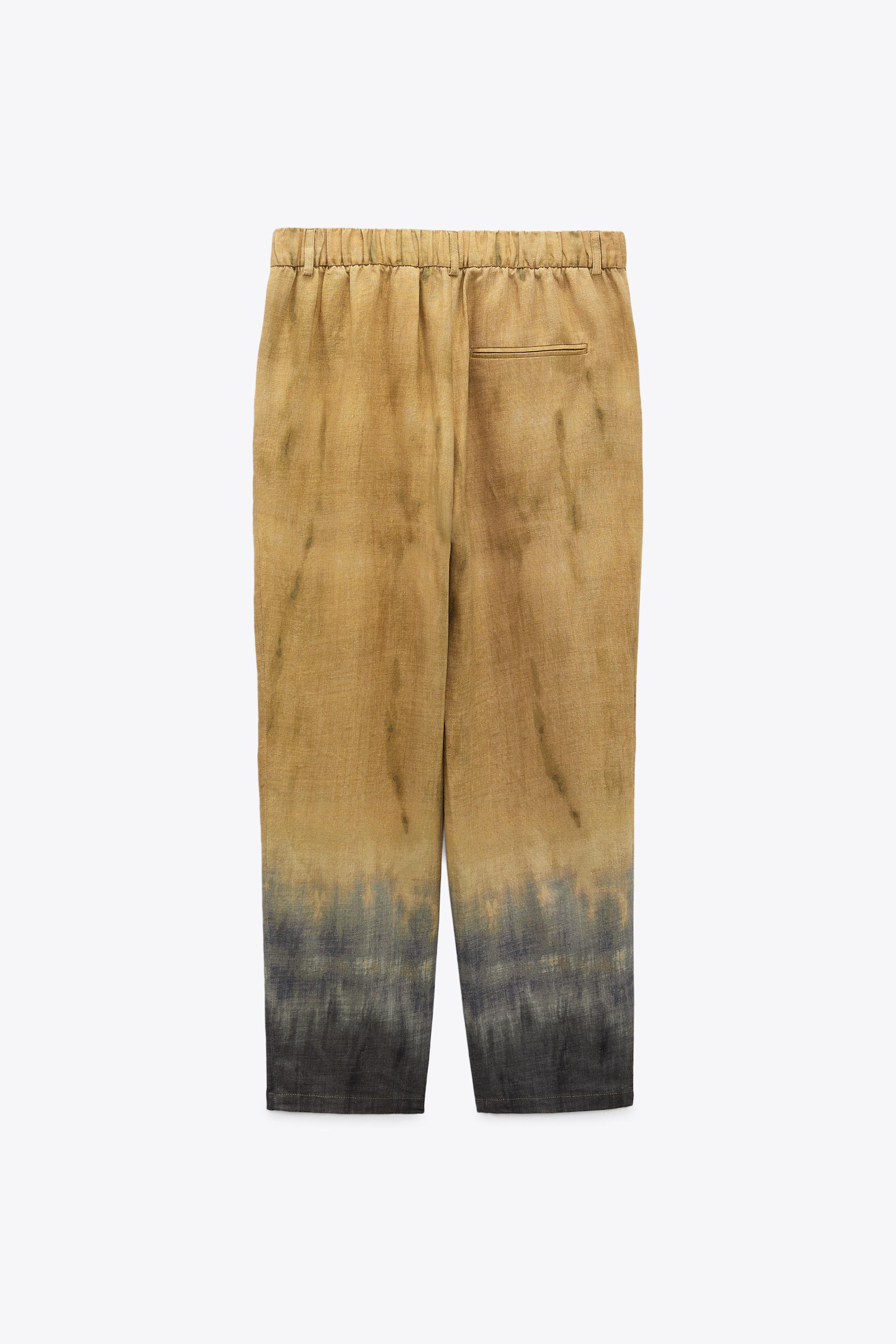 STRIPED TROUSERS - Black / Sand