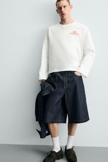 CONTRAST PRINT SLOGAN T-SHIRT - White by Zara - Image 5