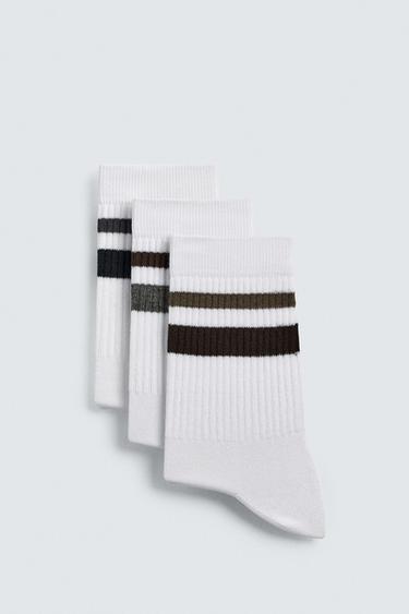 THREE-PACK OF STRIPED SOCKS - various by Zara