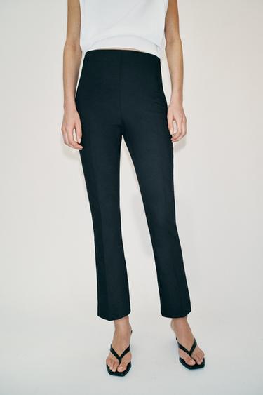 MINI FLARE TROUSERS - Black by Zara