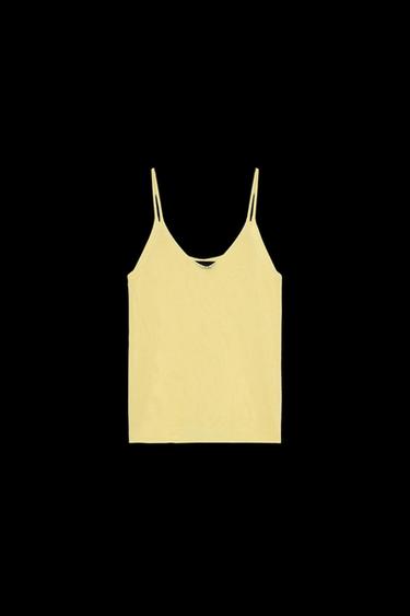 STRAPPY KNIT TOP - Yellow de Zara - Imagen 0