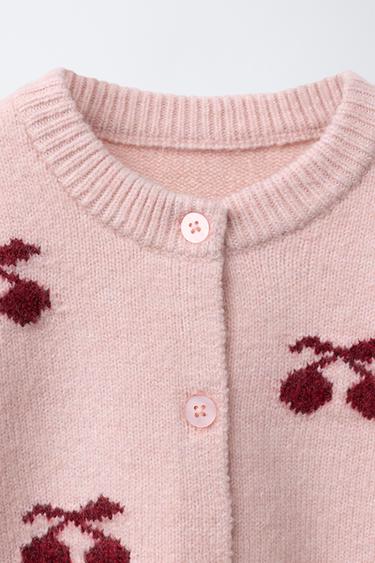 CHERRY KNIT CARDIGAN - Pastel pink by Zara - Image 2