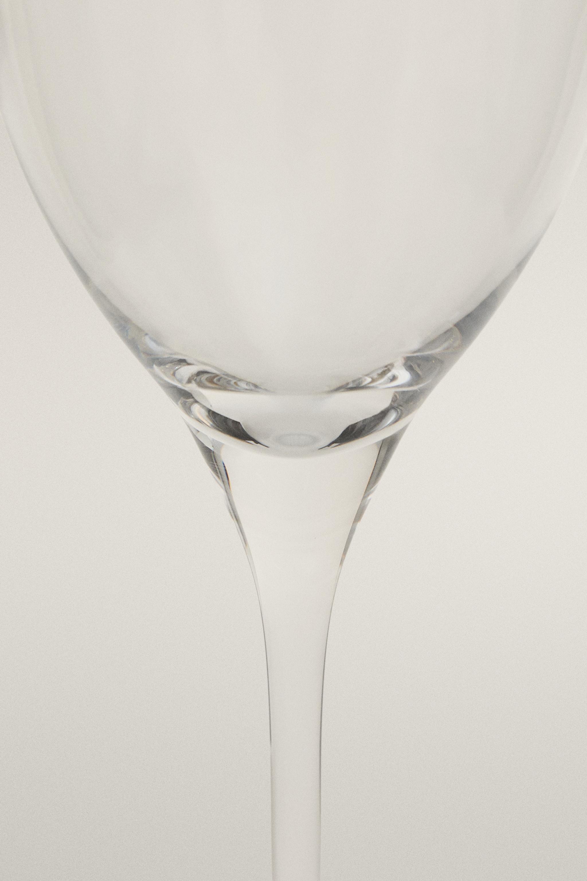 Crystalline Christmas Wine Glass with Gold Rim