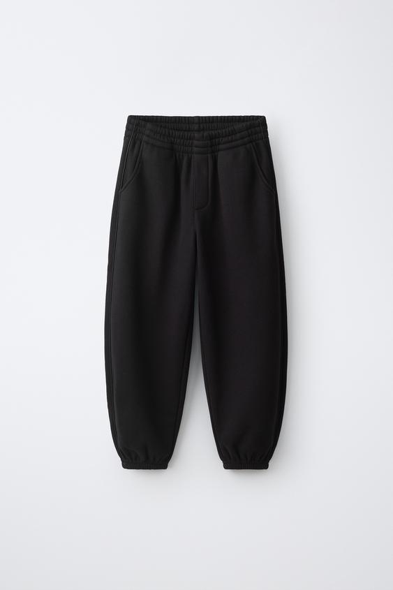 PANTALON BALLON POLAIRE - Noir de Zara - Image 0