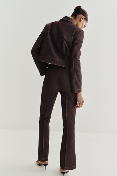 VESTE COURTE À POCHES À RABAT - Marron de Zara - Image 6