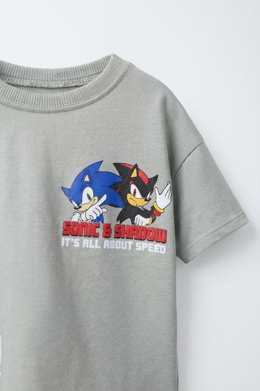 SONIC AND SHADOW © SEGA T-SHIRT - Grey by Zara - Image 2