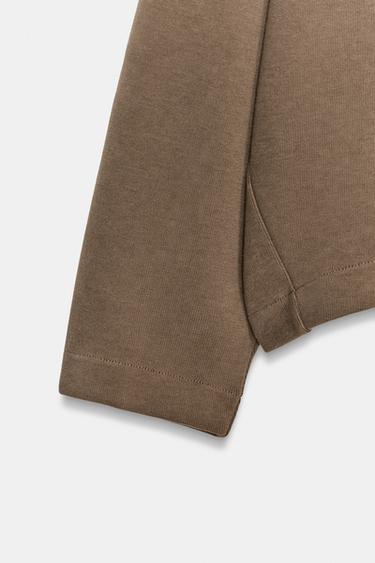SWEAT À CAPUCHE SOFT - Vison foncé de Zara - Image 6
