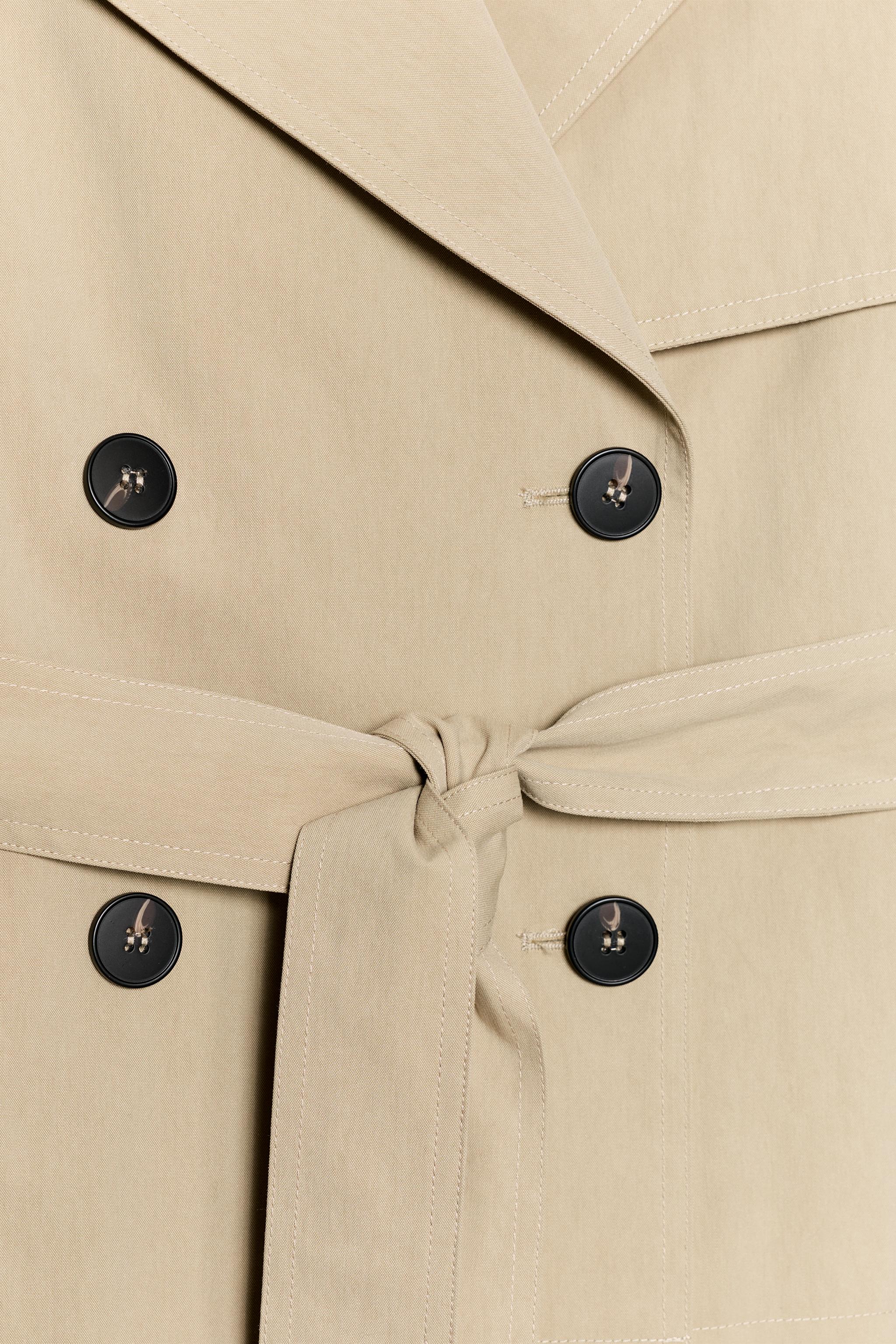 SHORT BELTED TRENCH COAT