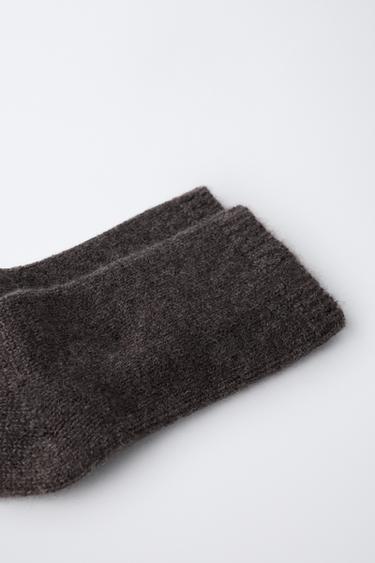100% CASHMERE SOCKS - Brown by Zara - Image 1