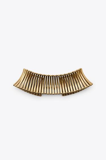 COLLIER CHOKER PIÈCES MÉTALLIQUES - Doré de Zara - Image 3