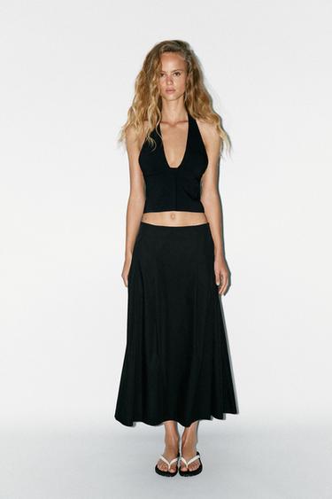 HALTER STRETCH TOP - Black by Zara - Image 0