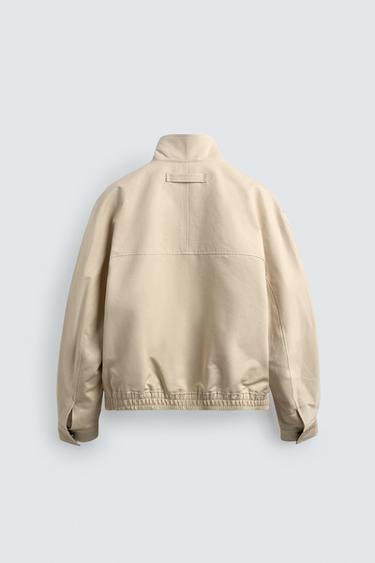 BLOUSON COL CONTRASTE - Crème de Zara - Image 9