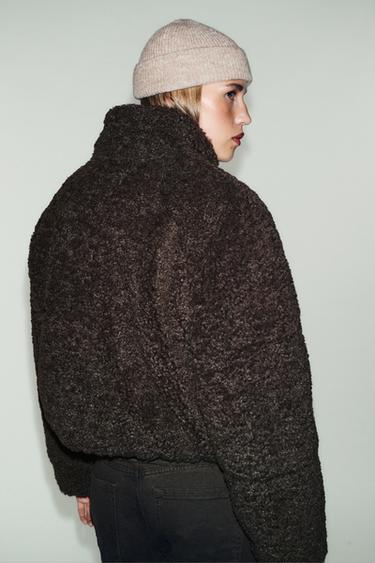 보온 패딩 아노락 - Zara 브라운