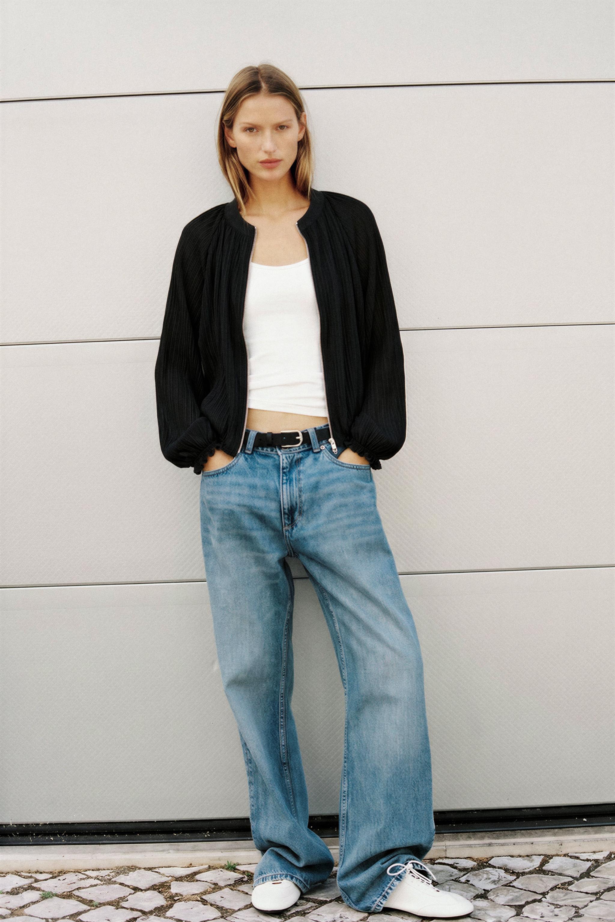 プリーツ フリルジャケット - ブラック | ZARA Japan / 日本