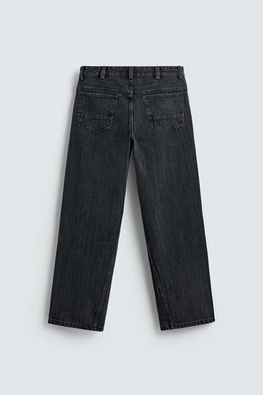 TEXTURED STRIPE JEANS - Blue by Zara - Image 7