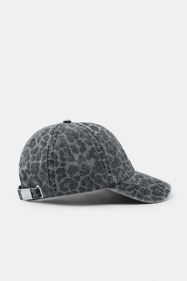 ANIMAL PRINT TWILL CAP - Grey by Zara - Image 4