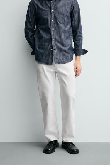 REGULAR FIT JEANS - Hvid fra Zara