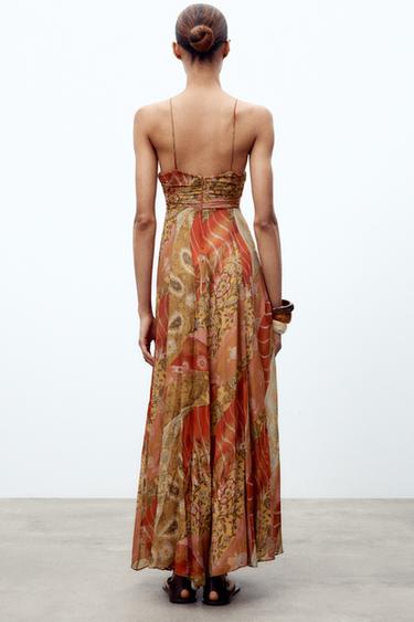 ROBE MI-LONGUE IMPRIMÉE ZW COLLECTION - 024 de Zara - Image 4