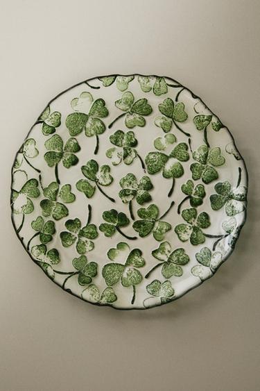 DESSERTTELLER KLEE GLAS - Grün von Zara