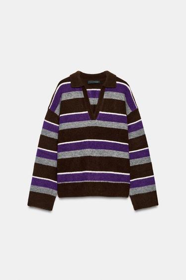 STRIPED KNIT POLO — Multicolored 2