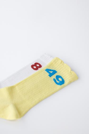 2-PACK OF TALL NUMBER SOCKS - Multicoloured by Zara - Image 1