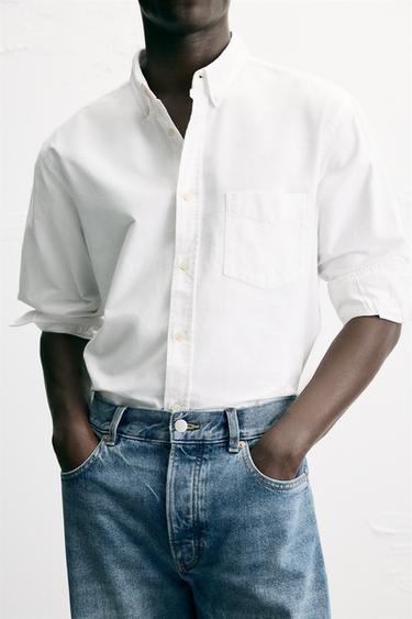 Zara 標準直筒版牛仔褲 - 藍色