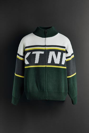 GILET EN MAILLE SKI COLLECTION - Vert de Zara