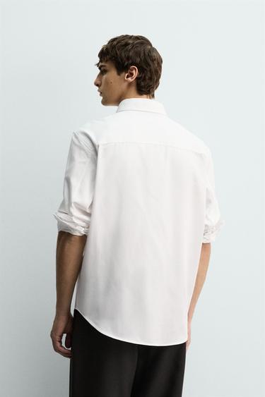 REGULAR FIT TEXTURED SHIRT - White by Zara - Image 2