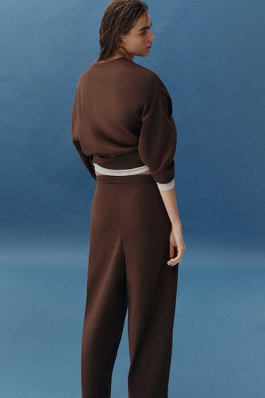 PANTALON BALLON - Marron clair de Zara - Image 4