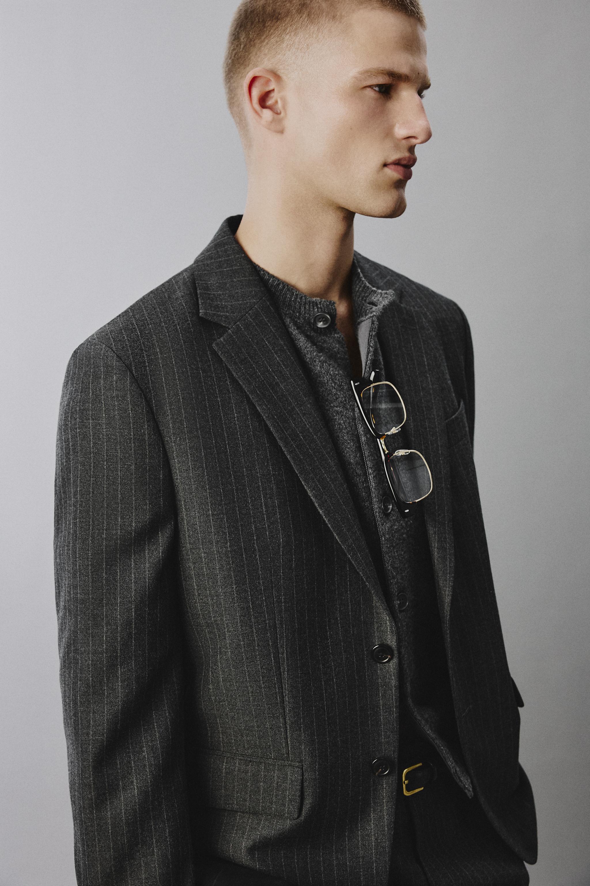 VESTE DE COSTUME À RAYURES