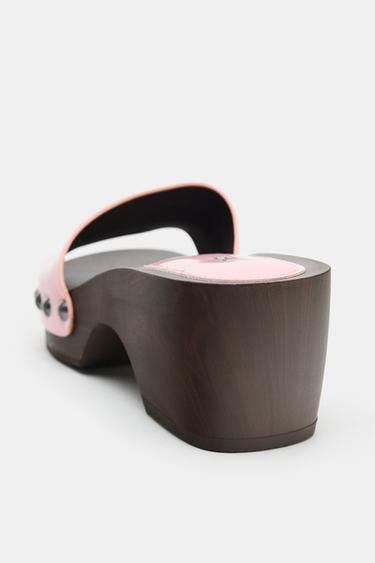 SANDALES COMPENSÉES EFFET VERNI - Rose de Zara - Image 5