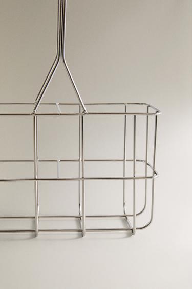 PANIER MÉTALLIQUE POIGNÉE EN BOIS - Acier de Zara - Image 3