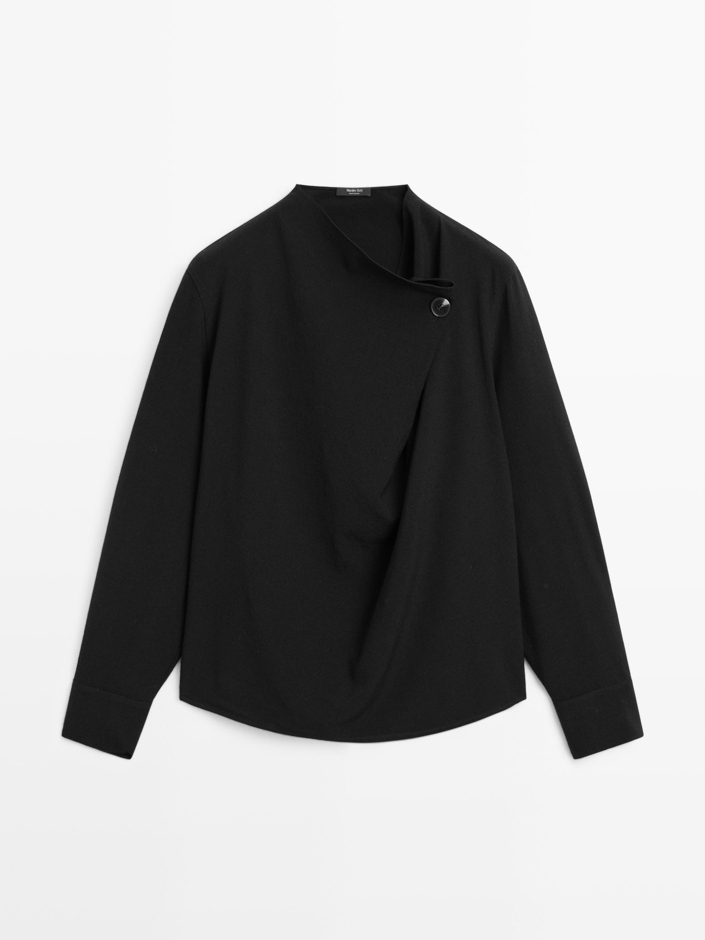 Chemisier croisé avec bouton